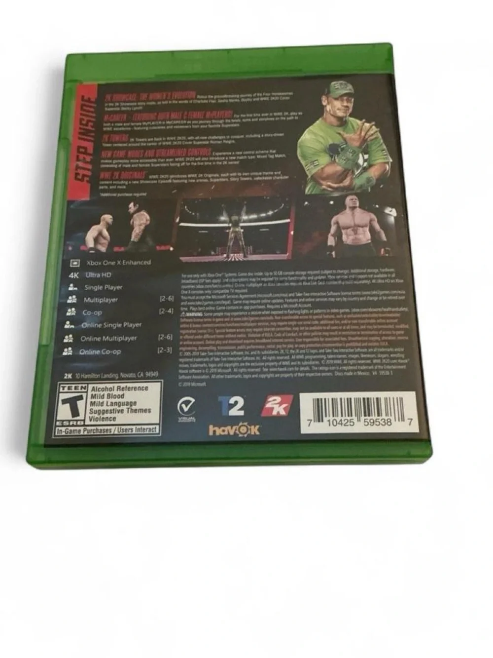 WWE 2K20 Xbox One Video Game - Green Case